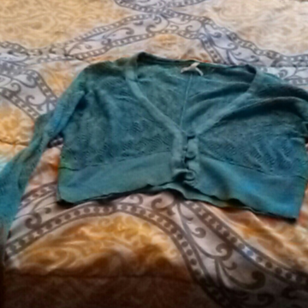 Turquoise long sleeve cardigan from aeropostale